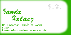 vanda halasz business card